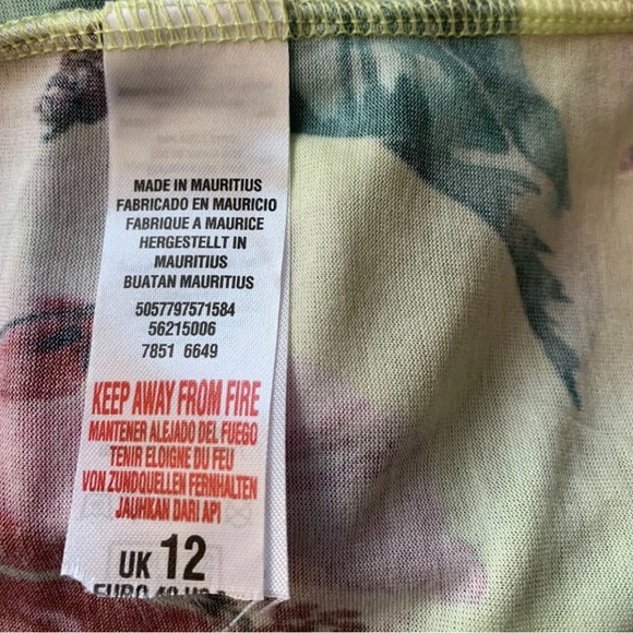 Dorothy Perkins Cami Top Tropical Stretch Sleeveless Floral Multicoloured UK 12 - Picture 7 of 11